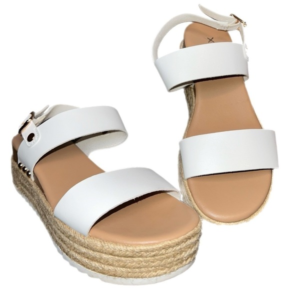 XAPPEAL - Amelia Buckle Strap Platform Espadrille Sandals - Size 8 - Picture 2 of 12